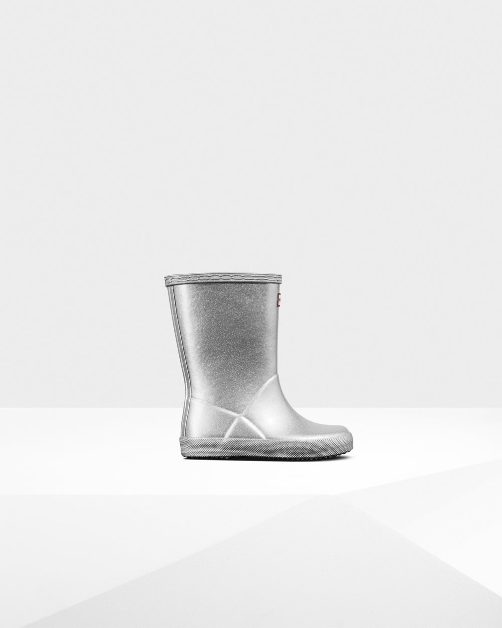 Hunter Original First Classic Cosmic Glitter Rain Boots - Online Kids Silver - QJRADY450